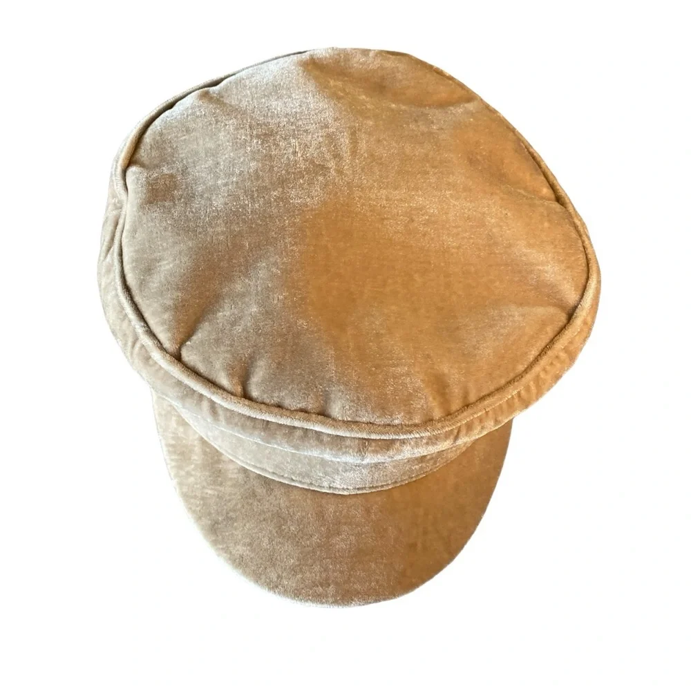 Nice Tan Sailor Hat Black Lining Draw String Great Condition